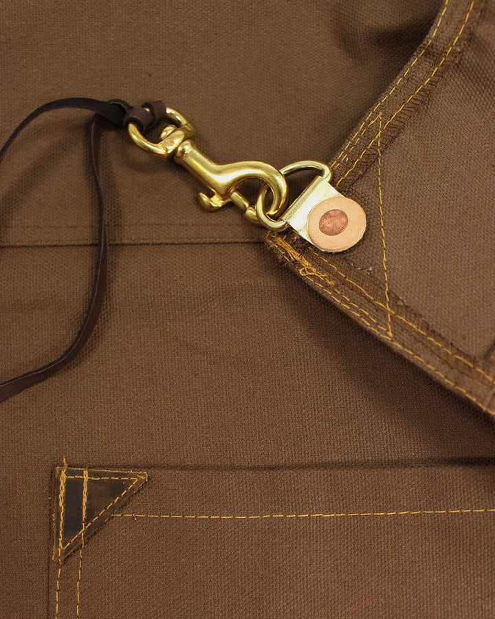 Kokoro Original Work Apron, Full, Canvas, Brown
