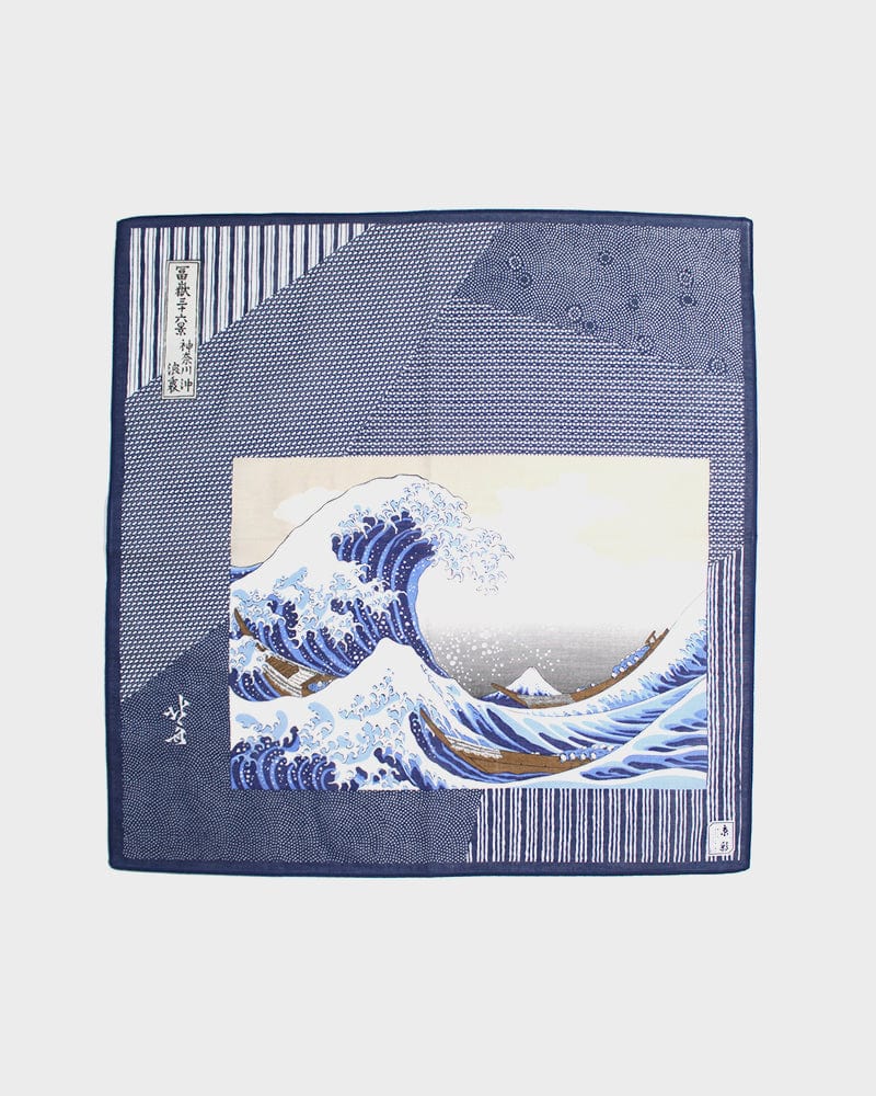 Japanese Handkerchief, Classic, Hokusai Great Wave off Kanagawa