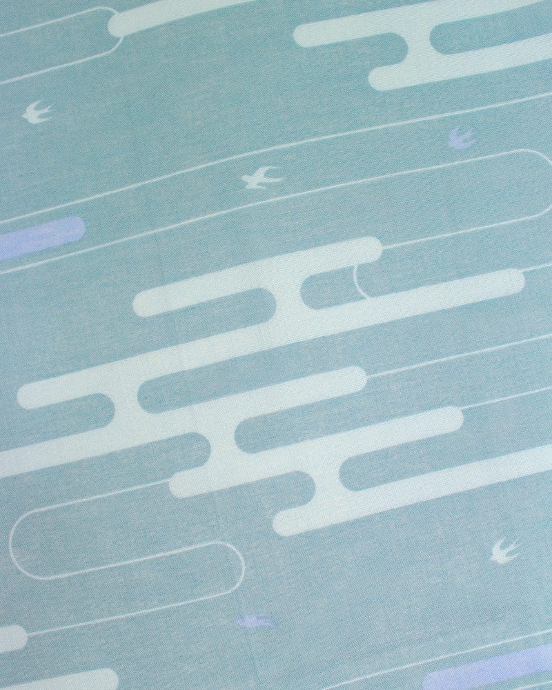 Japanese Handkerchief, Classic, Menasa, Swallow and Cloud