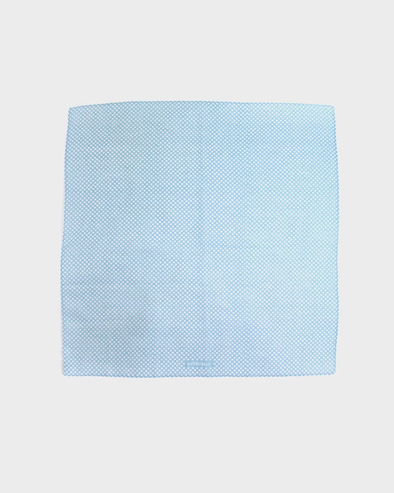 Japanese Handkerchief, Classic, Kyoto Blue, Light Blue Ichimatsu
