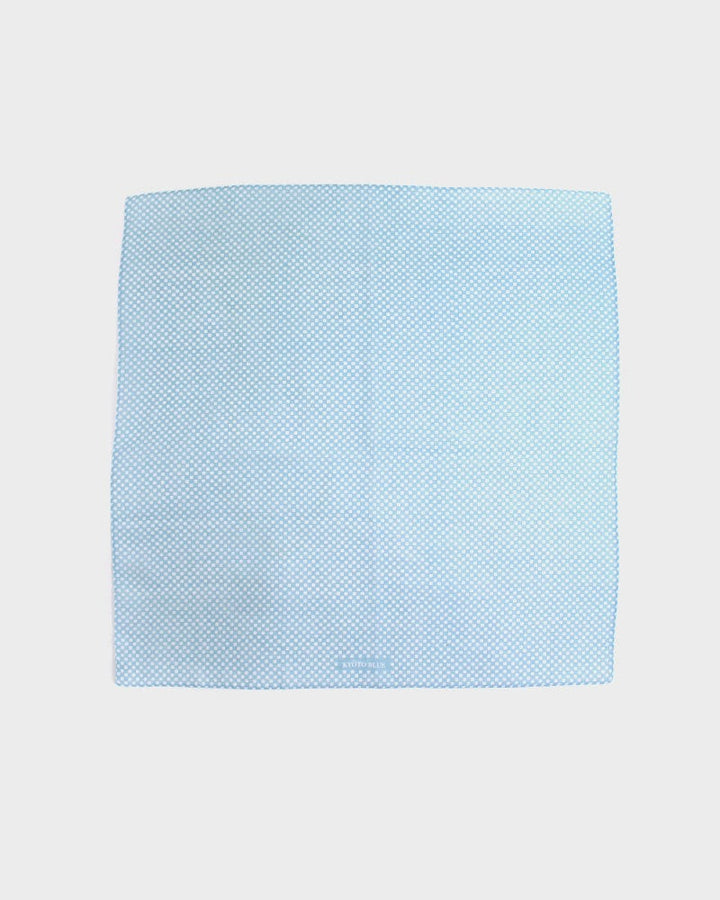Japanese Handkerchief, Classic, Kyoto Blue, Light Blue Ichimatsu