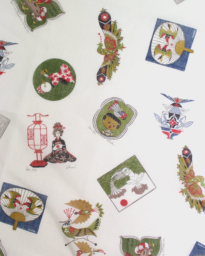 Japanese Handkerchief, Classic, Takeo Takei Woodblock Print Collection
