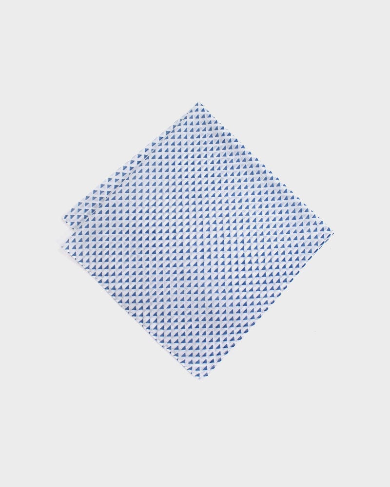 Japanese Handkerchief, Classic, Kyoto Blue, White with Blue Uroko