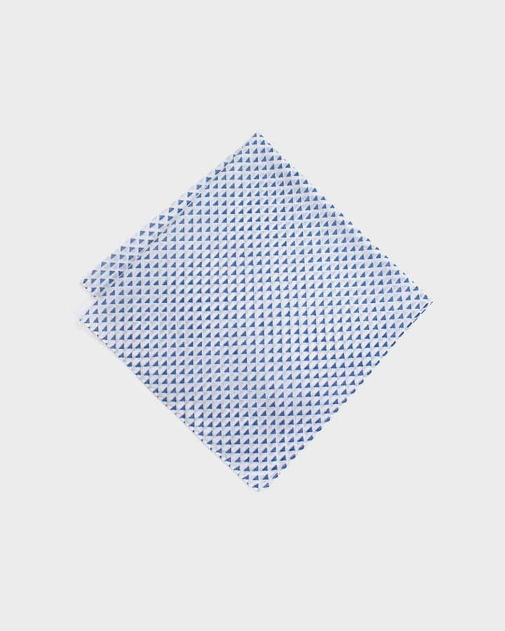 Japanese Handkerchief, Classic, Kyoto Blue, White with Blue Uroko