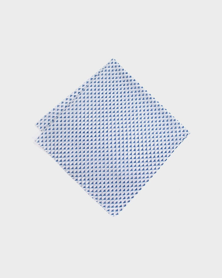 Japanese Handkerchief, Classic, White with Blue Uroko