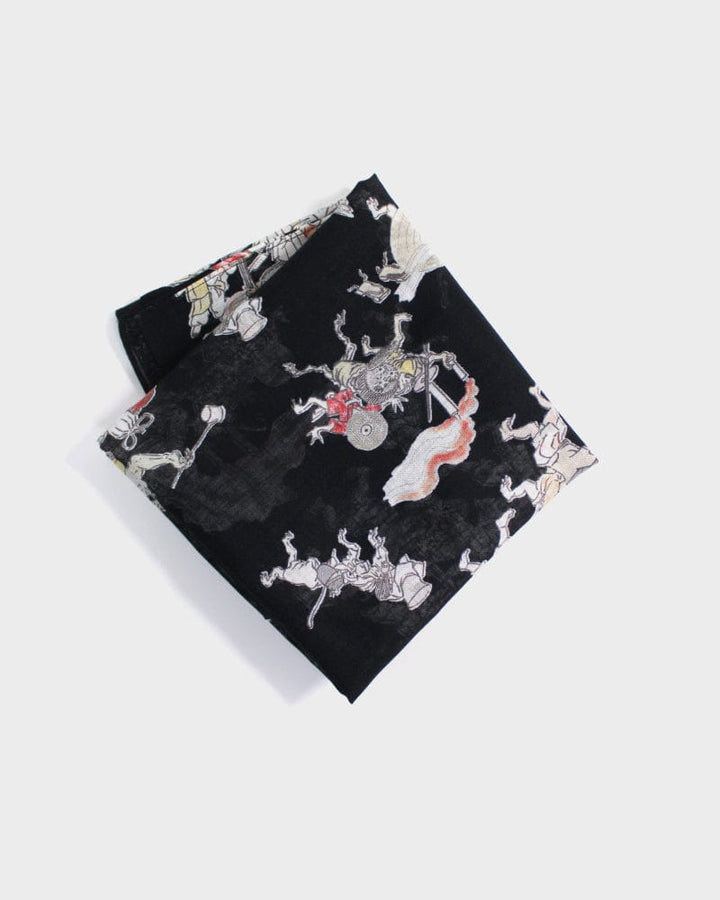 Japanese Handkerchief, Classic, Yokai, Hyakki Yagyo, Black