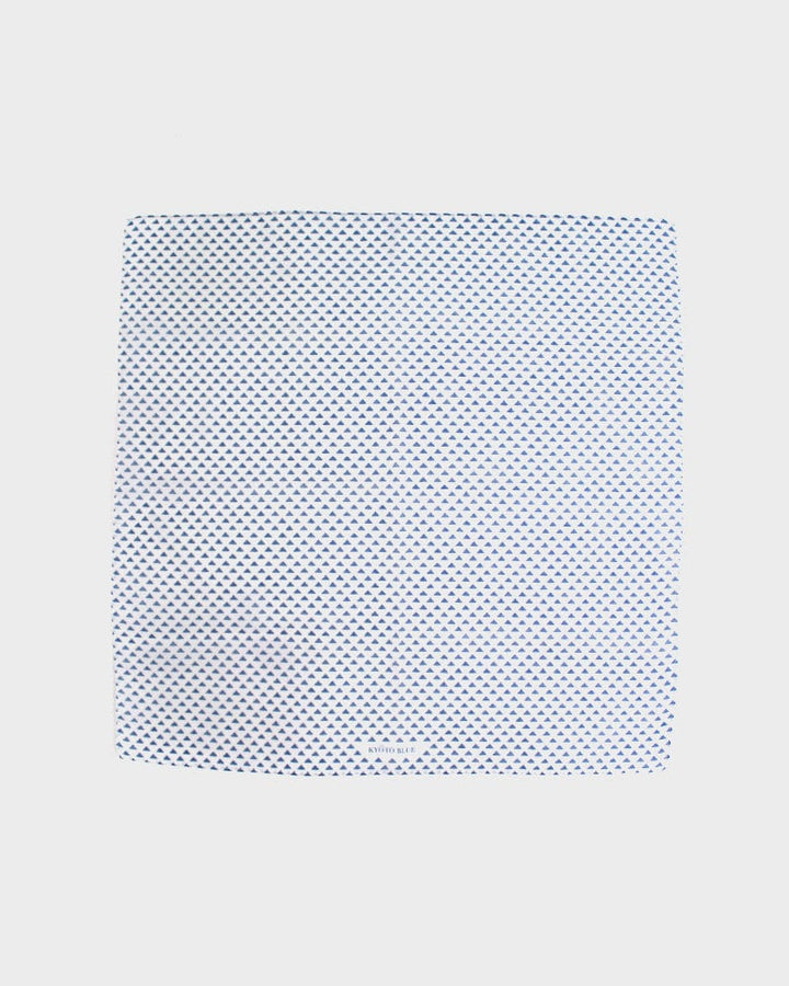 Japanese Handkerchief, Classic, Kyoto Blue, White with Blue Uroko