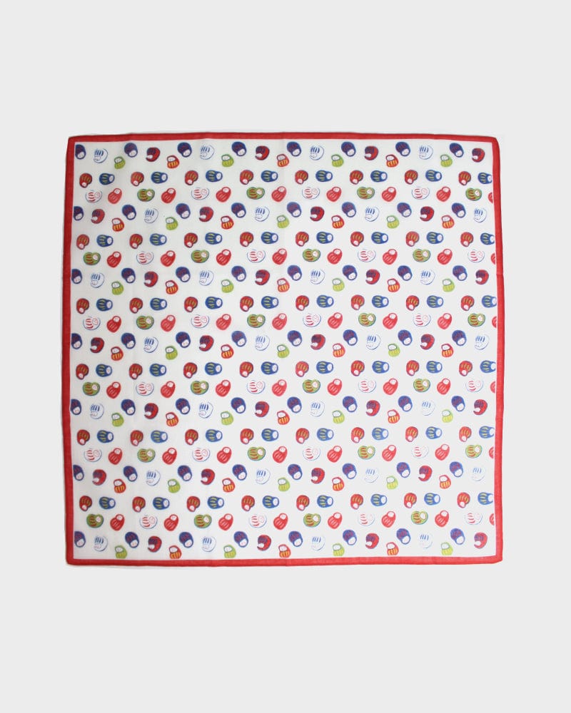 Japanese Handkerchief, Classic, Yonagado, Multicolored Daruma