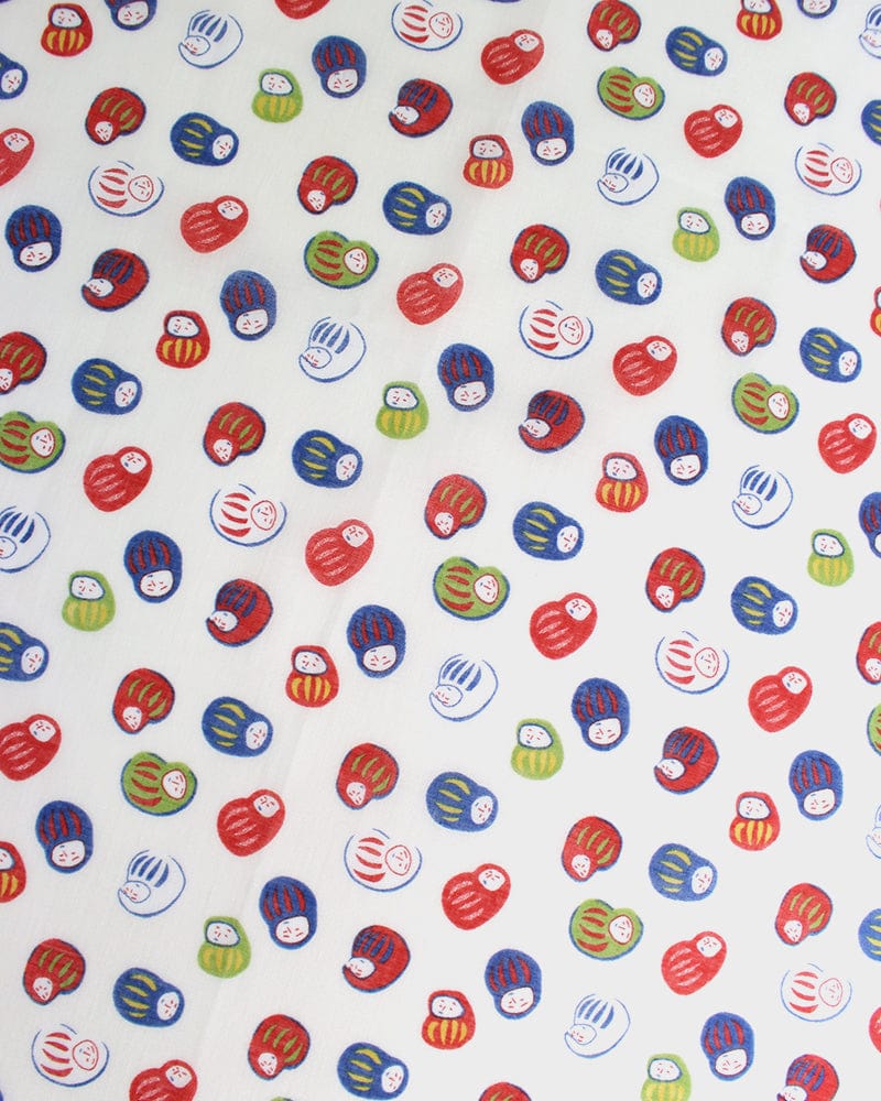 Japanese Handkerchief, Classic, Yonagado, Multicolored Daruma