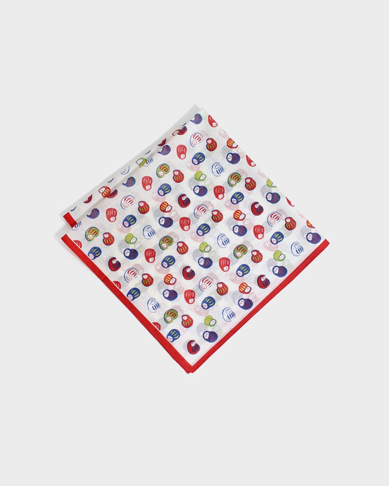 Japanese Handkerchief, Classic, Yonagado, Multicolored Daruma
