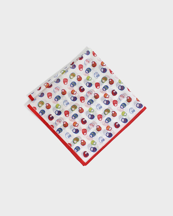 Japanese Handkerchief, Classic, Yonagado, Multicolored Daruma