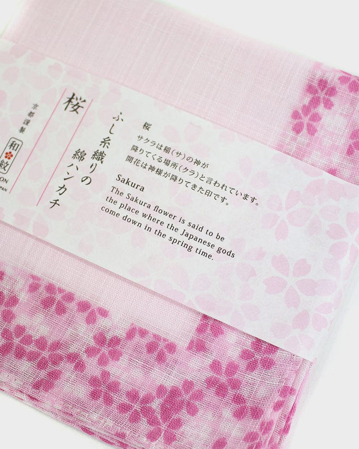 Japanese Handkerchief, Classic, Fushiito, Pink Sakura