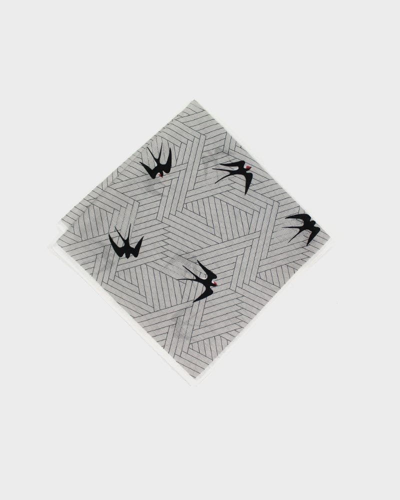 Japanese Handkerchief, Classic, Shofu, Swallow with White Trim