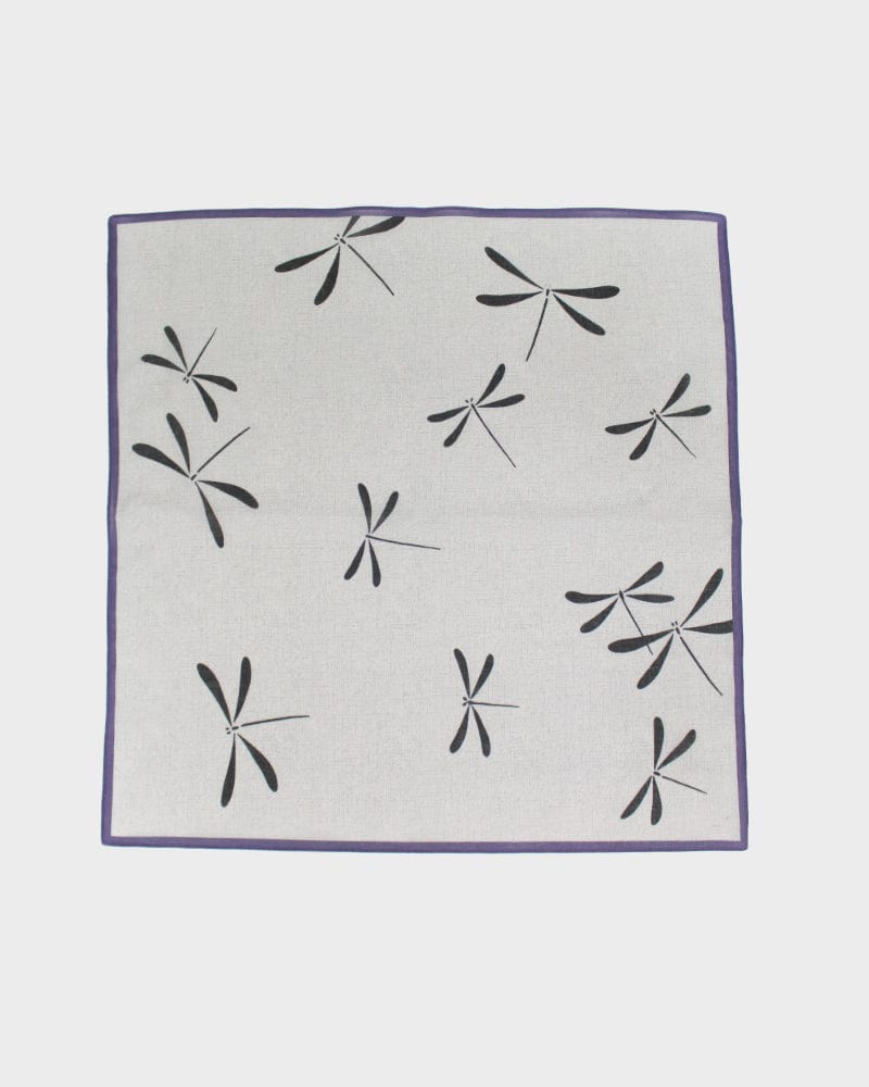 Japanese Handkerchief, Classic, Shofu, Purple & Charcoal Tonbo