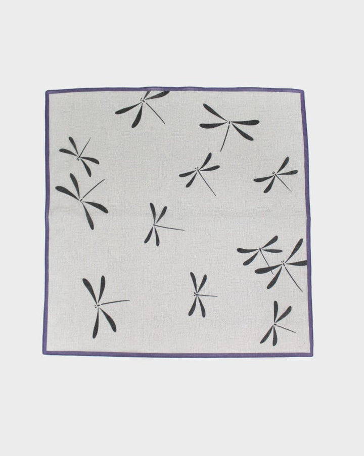 Japanese Handkerchief, Classic, Shofu, Purple &amp; Charcoal Tonbo