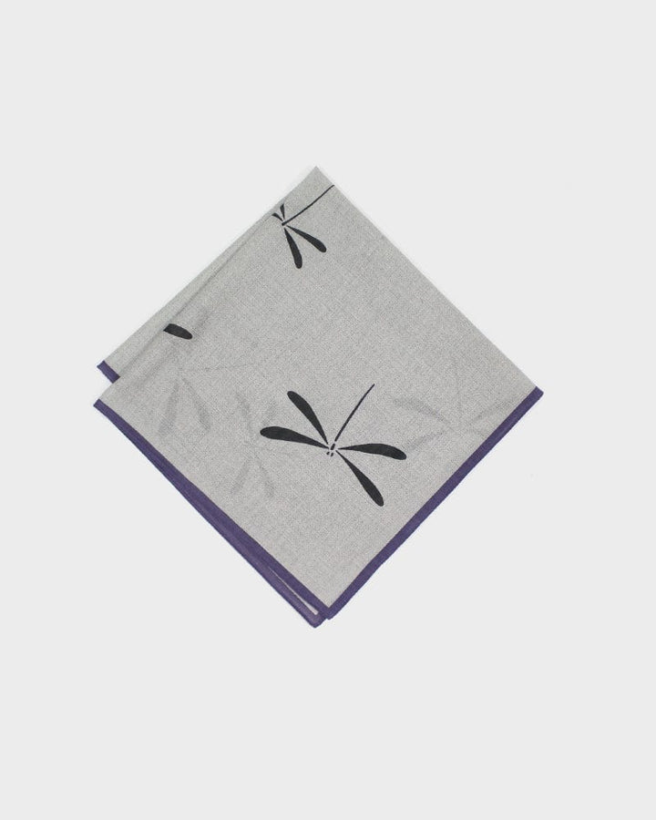 Japanese Handkerchief, Classic, Shofu, Purple &amp; Charcoal Tonbo
