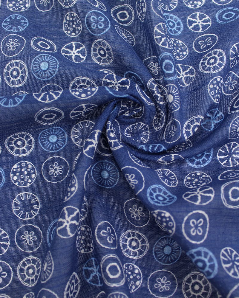 Japanese Handkerchief, Classic, Hannari, Ruri-Iro