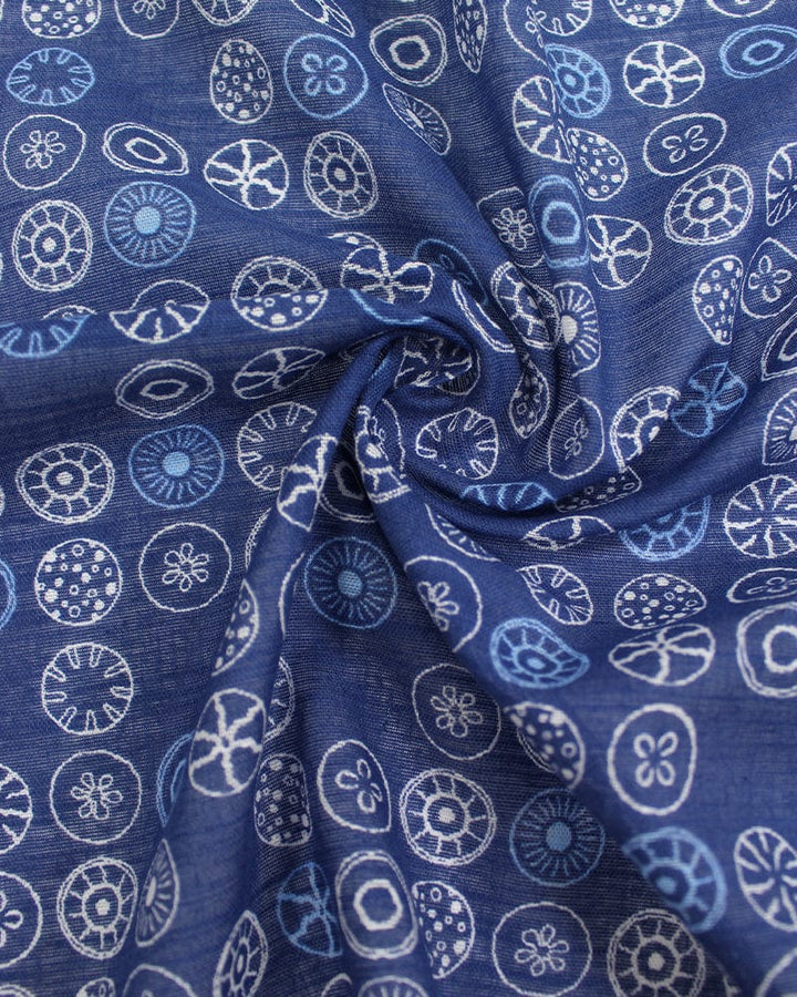 Japanese Handkerchief, Classic, Hannari, Ruri-Iro