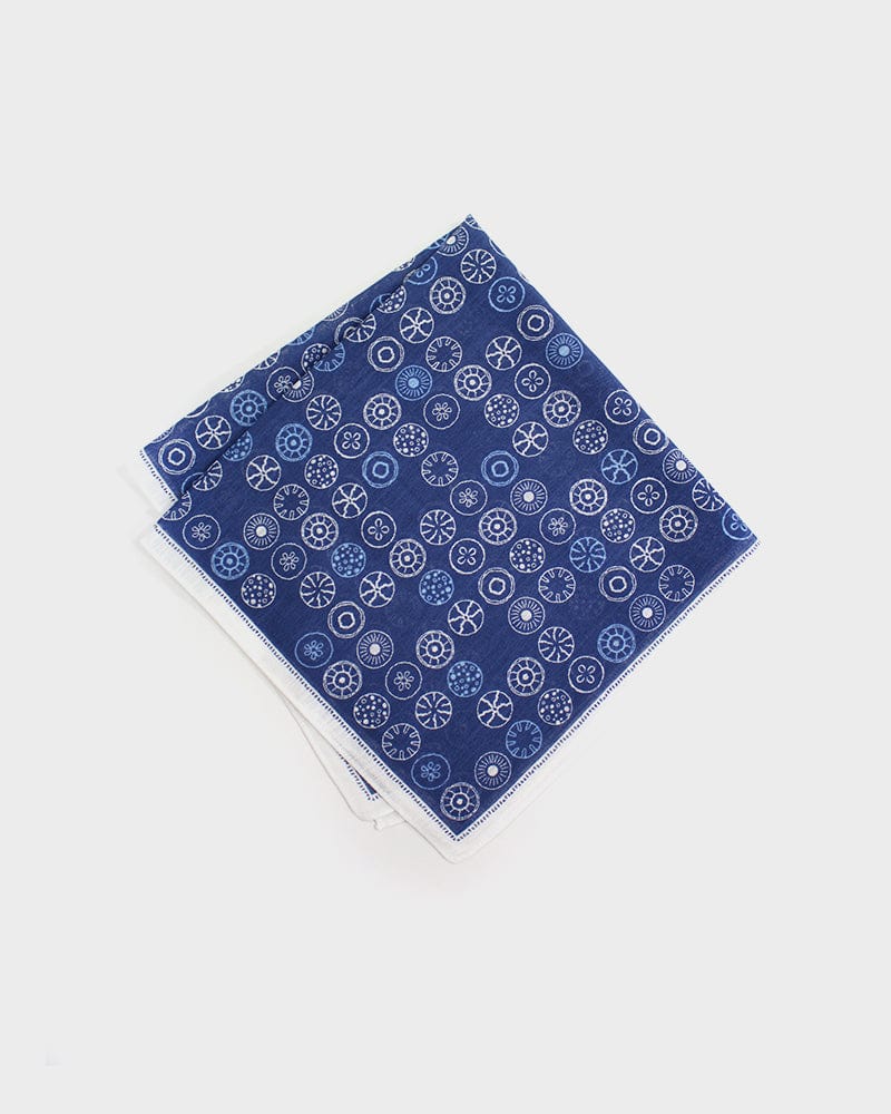 Japanese Handkerchief, Classic, Hannari, Ruri-Iro