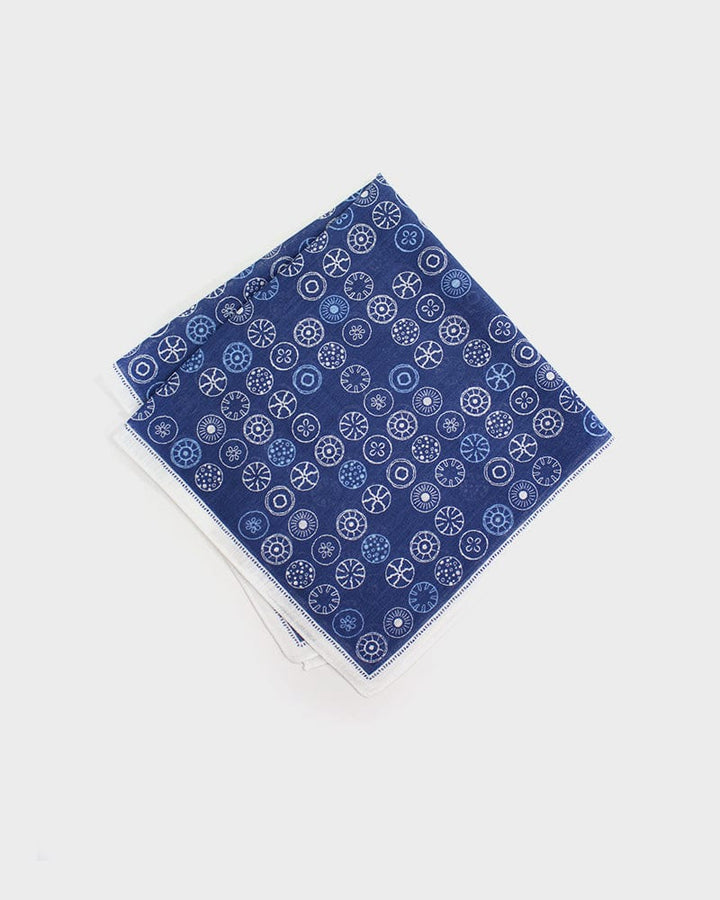 Japanese Handkerchief, Classic, Hannari, Ruri-Iro