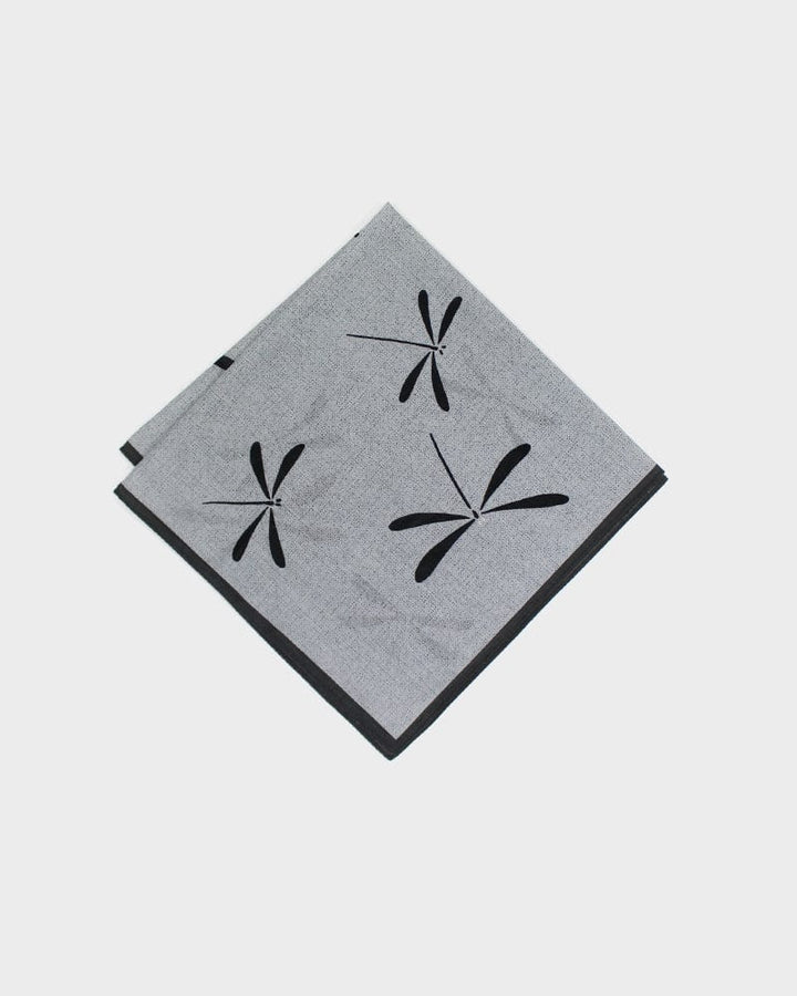Japanese Handkerchief, Classic, Black & Charcoal Tonbo