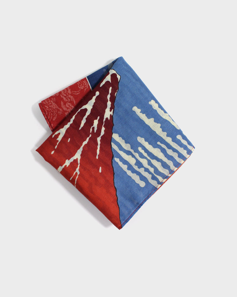 Japanese Handkerchief, Classic, Fine Wind, Clear Morning by Hokusai
