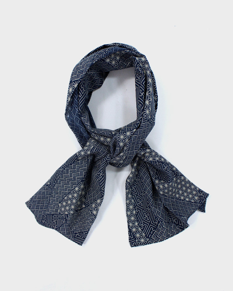 Kiriko Original Scarf, Classic, Indigo Small Multi