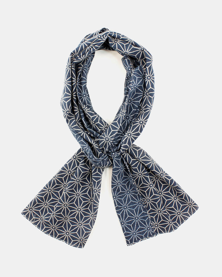 Kiriko Original Scarf, Classic, Indigo Asanoha