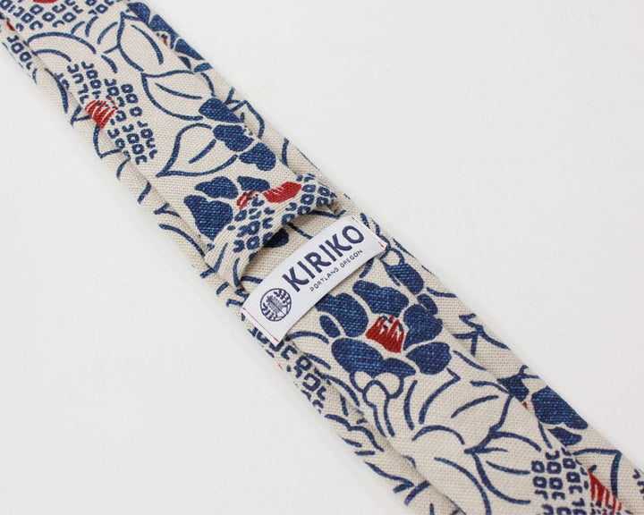 Kiriko Original Tie, Cream Tsubaki