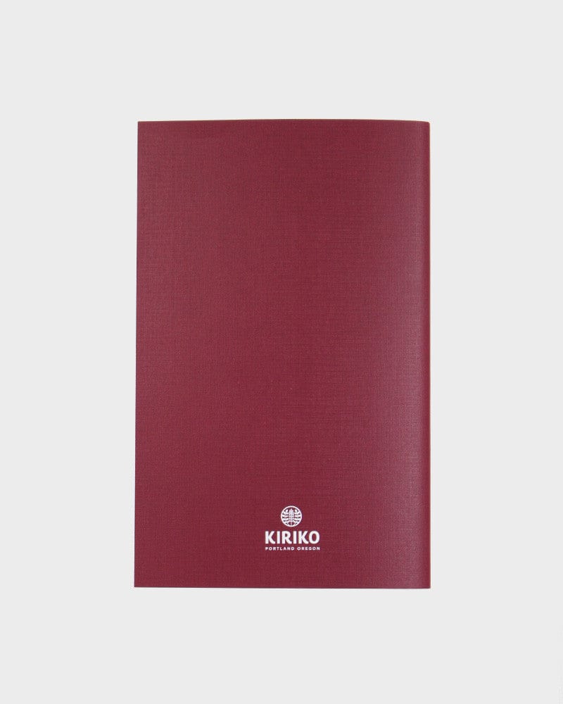 Kiriko Original Lined Notebook, Red Asanoha