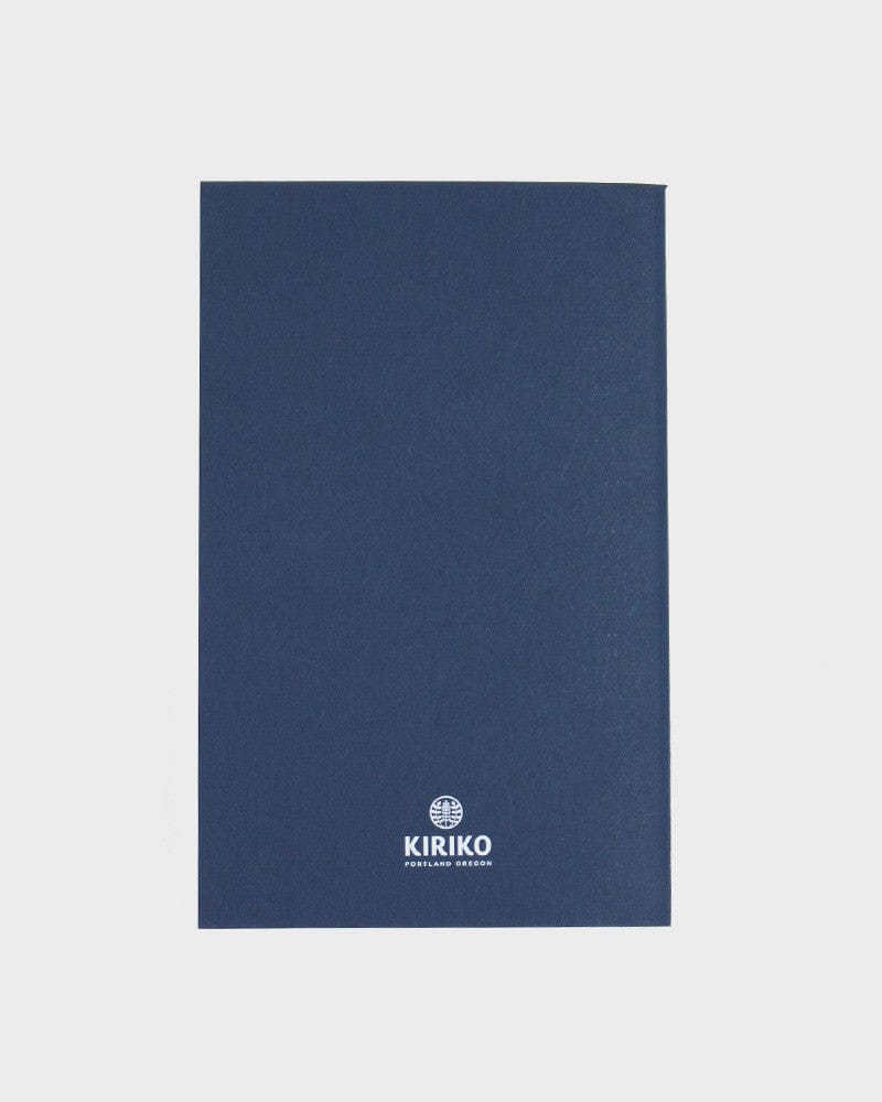 Kiriko Original Lined Notebook, Blue Seigaiha