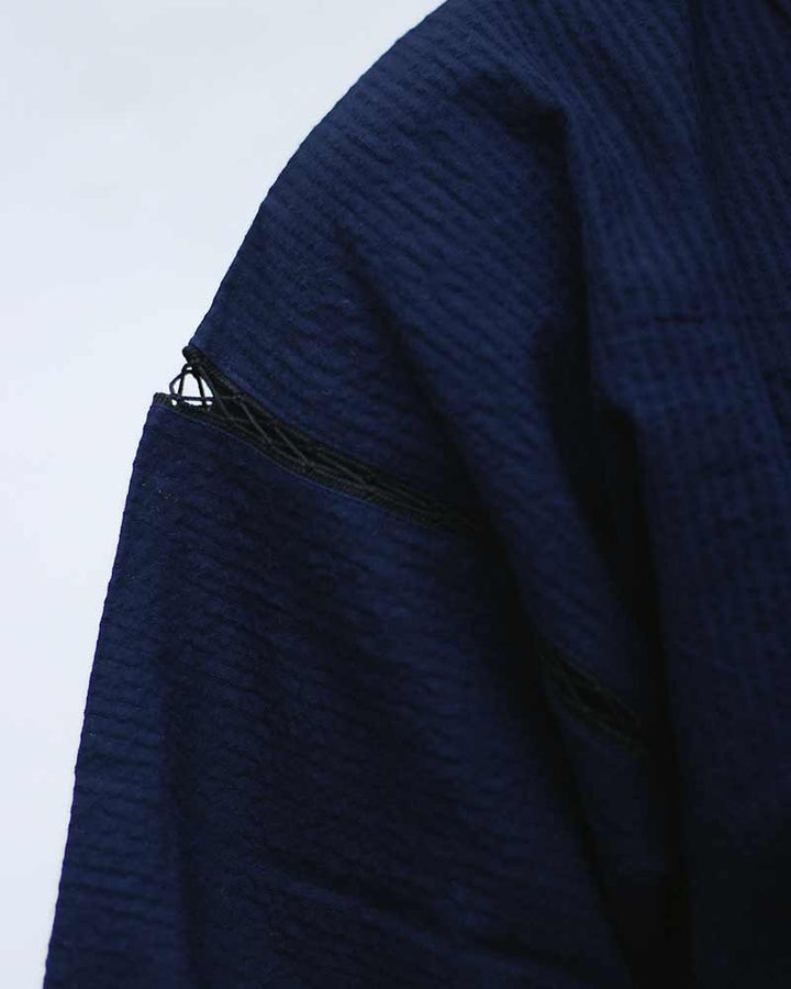 ToK Jinbei Set, Chijimi Weave, Dark Indigo