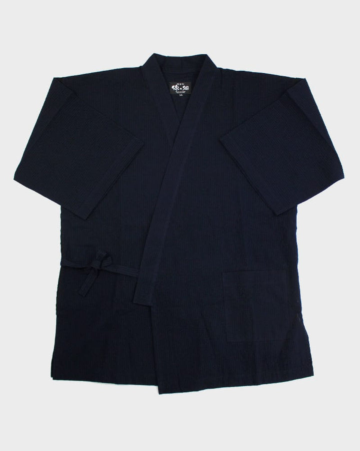 ToK Jinbei Set, Chijimi Weave, Dark Indigo