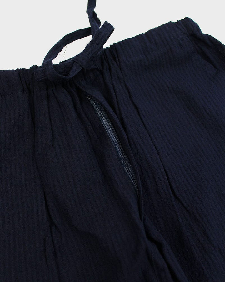 ToK Jinbei Set, Chijimi Weave, Dark Indigo