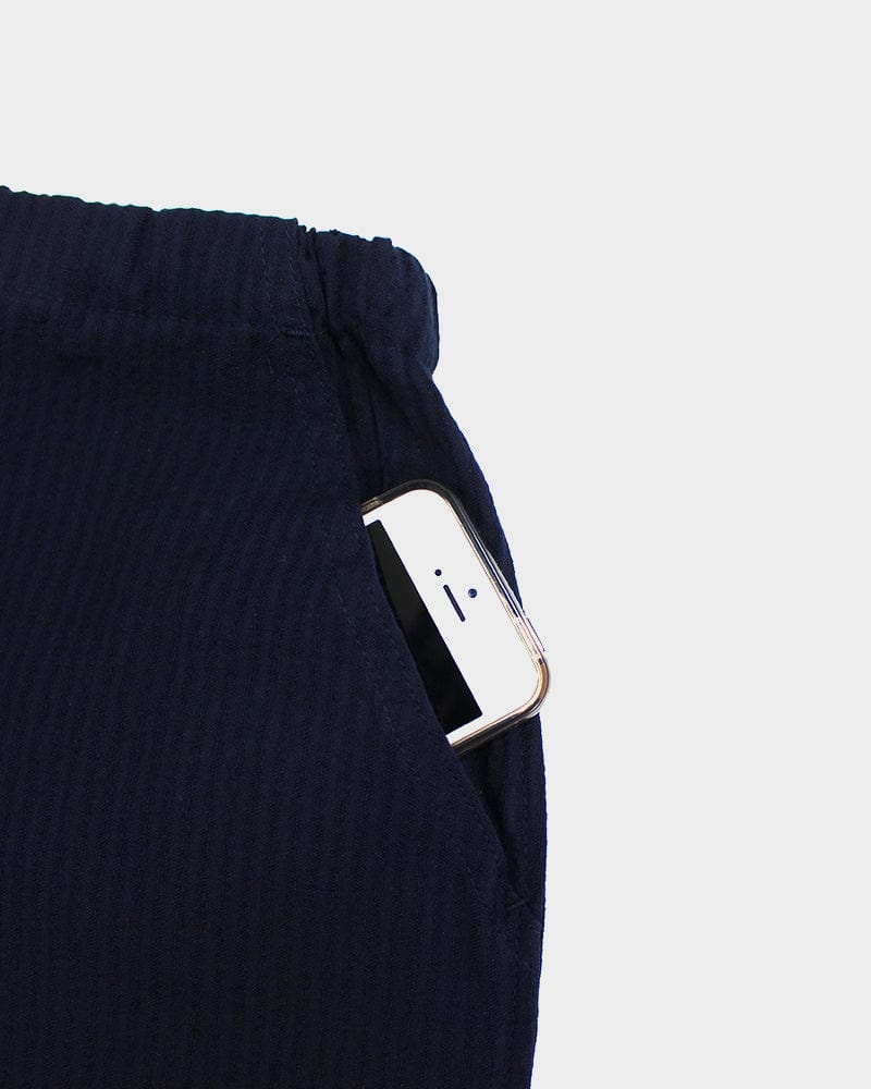 ToK Jinbei Set, Chijimi Weave, Dark Indigo