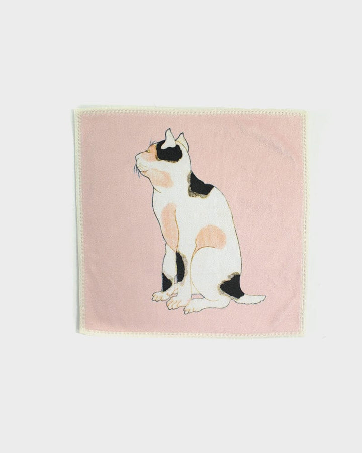 Japanese Handkerchief, Microfiber, Reversible Square, Four Cats with Mouse by Kuniyoshi