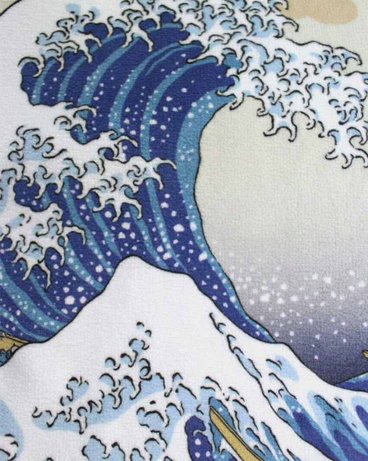 Japanese Handkerchief, Microfiber, Reversible Square, The Great Wave Off Kanagawa by Hokusai