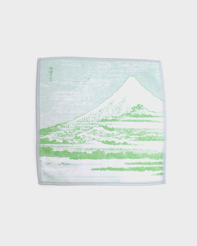 Japanese Handkerchief, Microfiber, Reversible Square, Fine Wind, Clear Morning by Hokusai