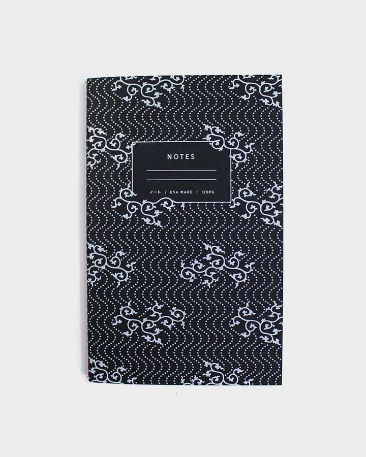 Kiriko Original Lined Notebook, Black Karakusa – Kiriko Made