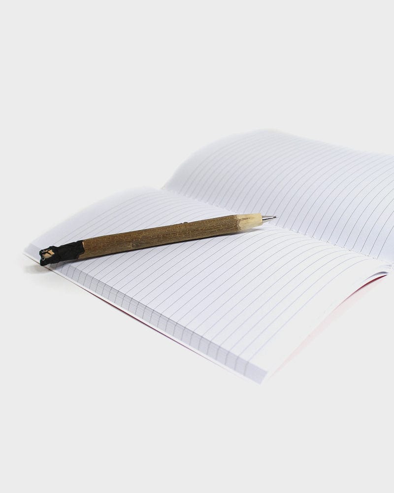 Kiriko Original Lined Notebook, Black Karakusa