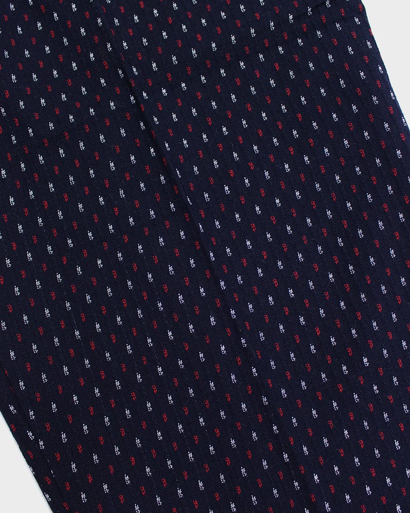 ToK Pants, Kasuri Indigo with Red and White Dash