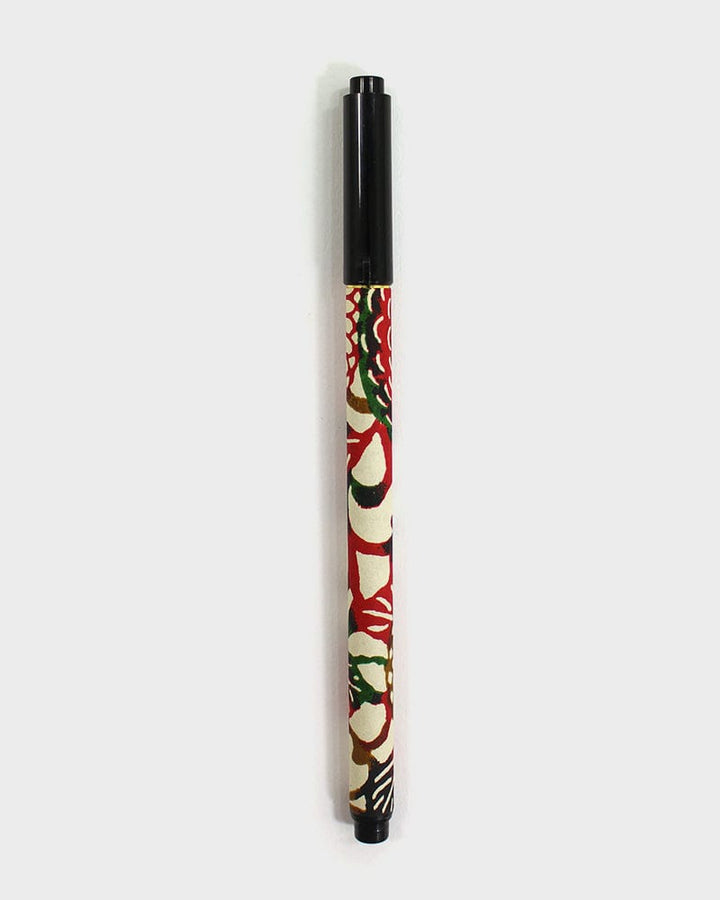 Shogado Calligraphy Brush Pen, Classic Series, Red Katazome Kiku