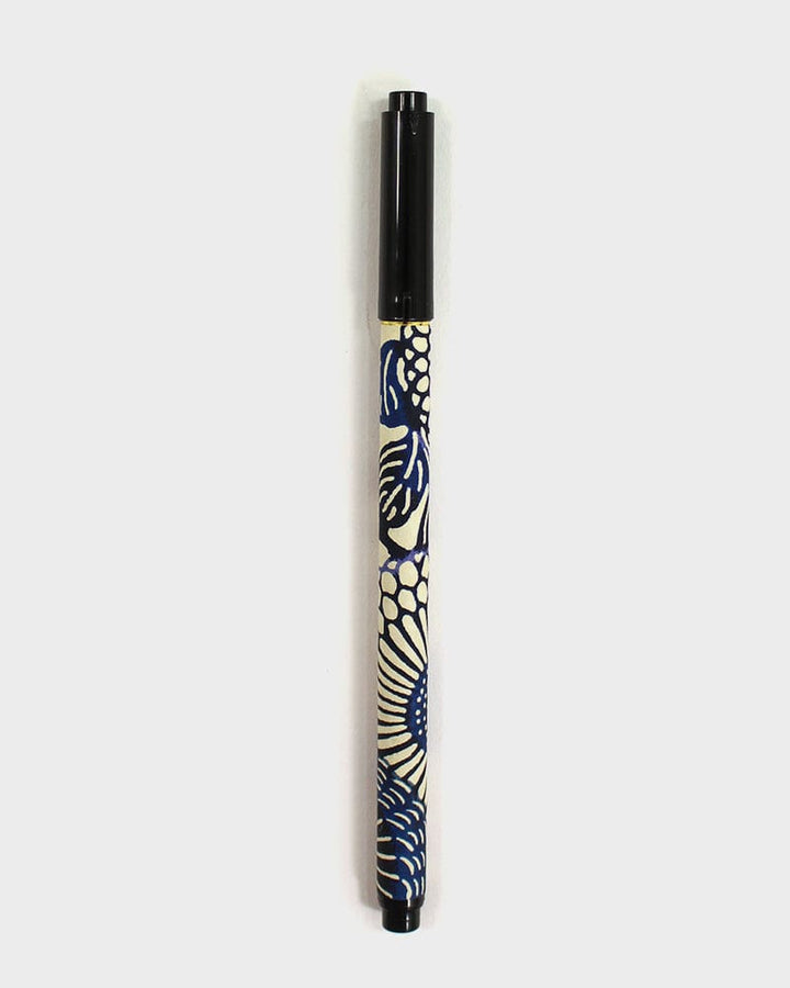 Shogado Calligraphy Brush Pen, Classic Series, Blue Katazome Kiku