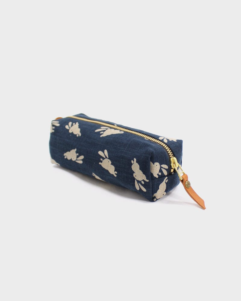 Kiriko Original Pencil Pouch, Indigo Usagi