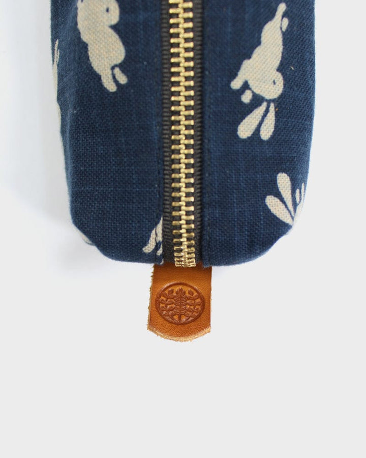 Kiriko Original Pencil Pouch, Indigo Usagi