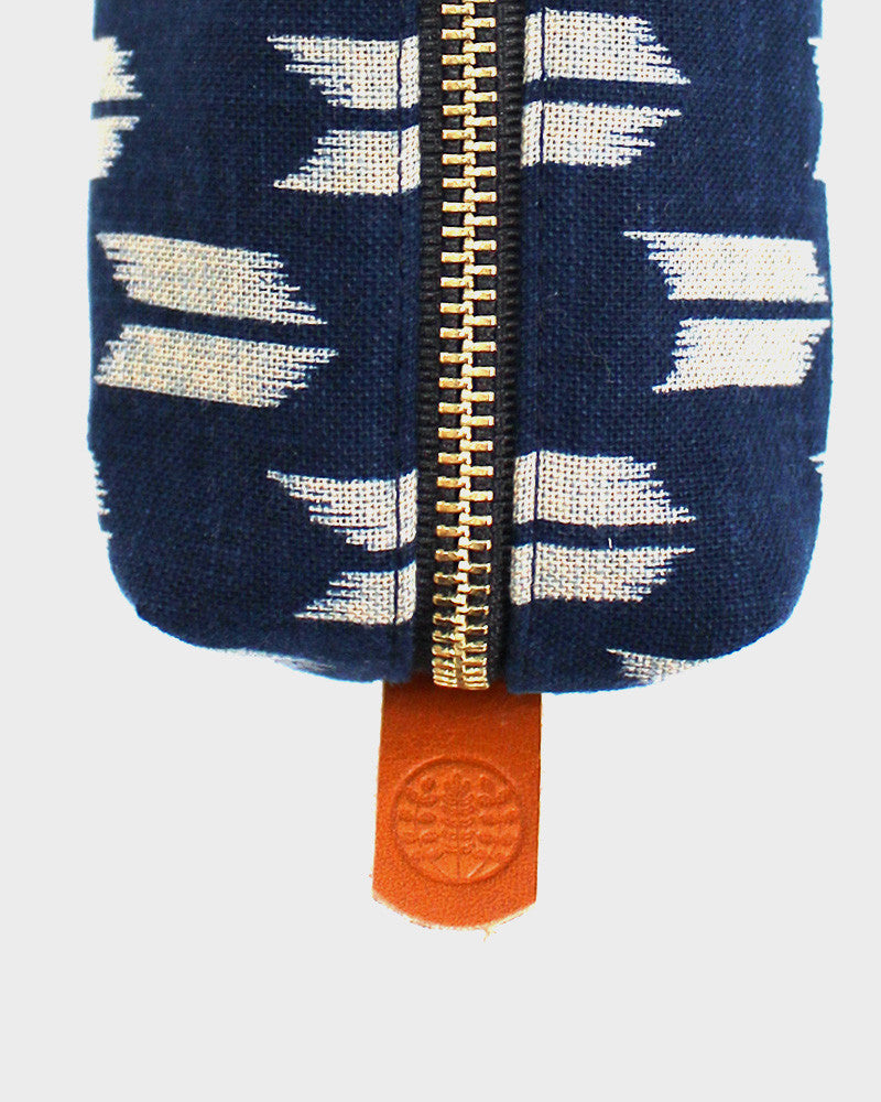 Kiriko Original Pencil Pouch, Indigo Yagasuri