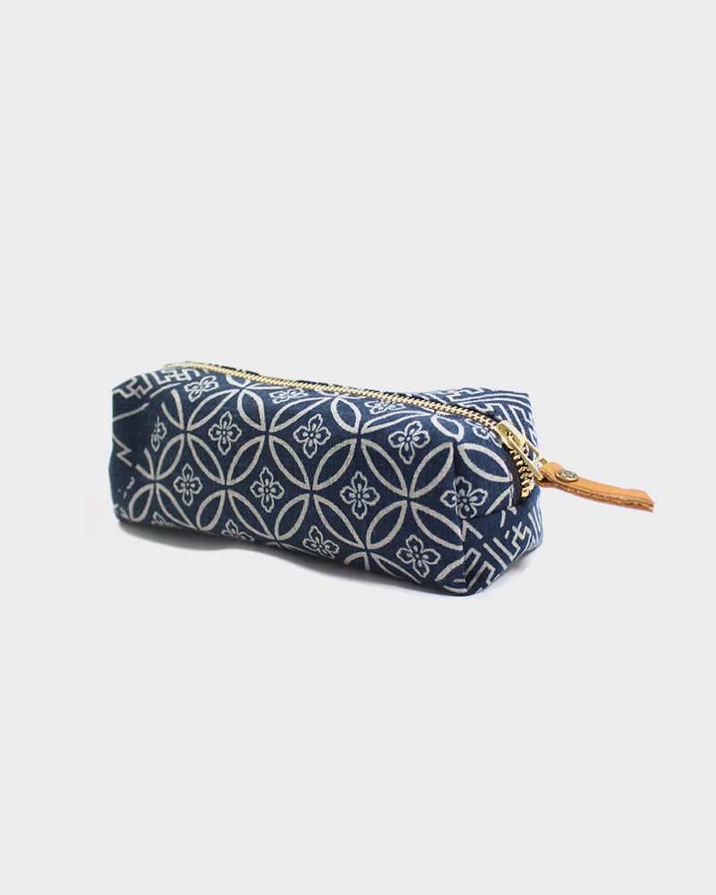 Kiriko Original Pencil Pouch, Indigo Large Multi