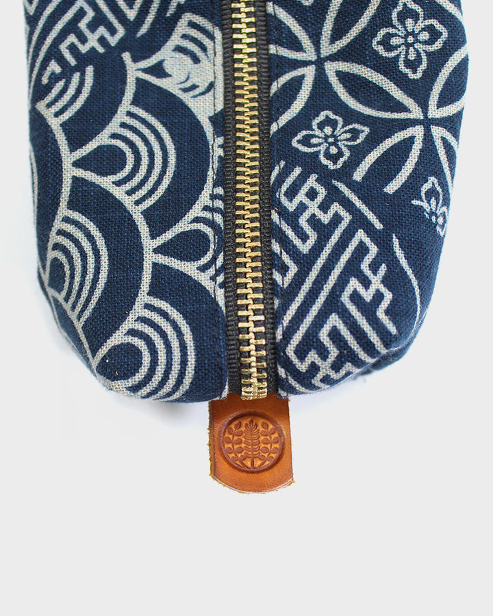 Kiriko Original Pencil Pouch, Indigo Large Multi