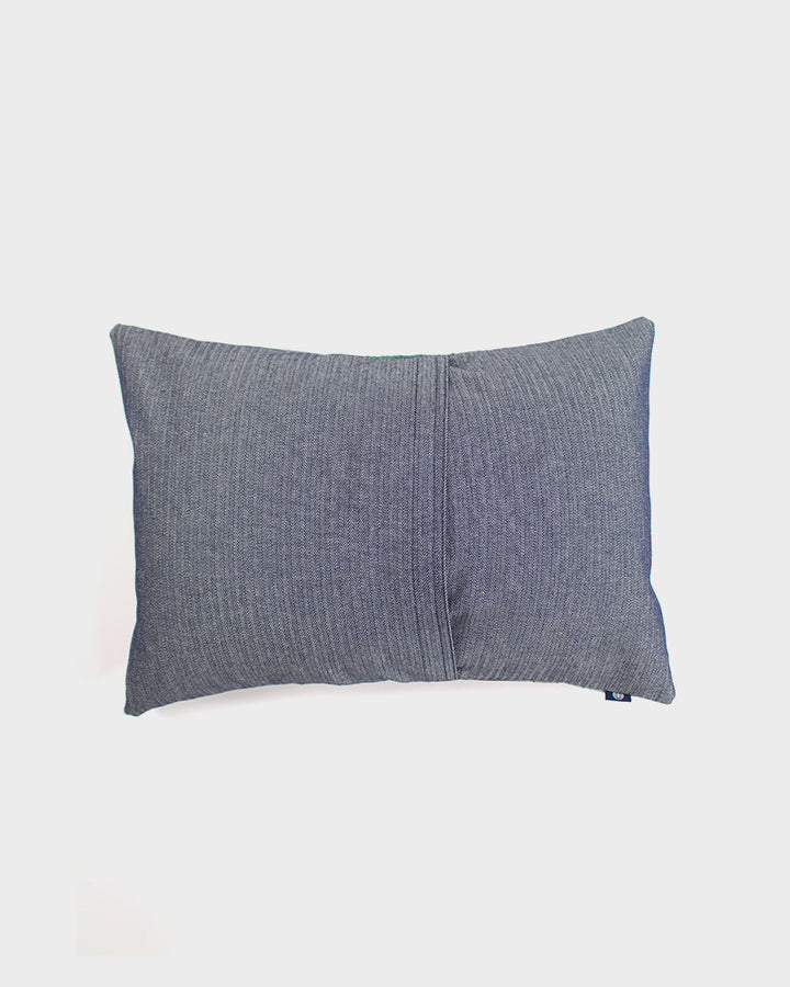 Kiriko Original Pillow, Orange and Teal Kasuri