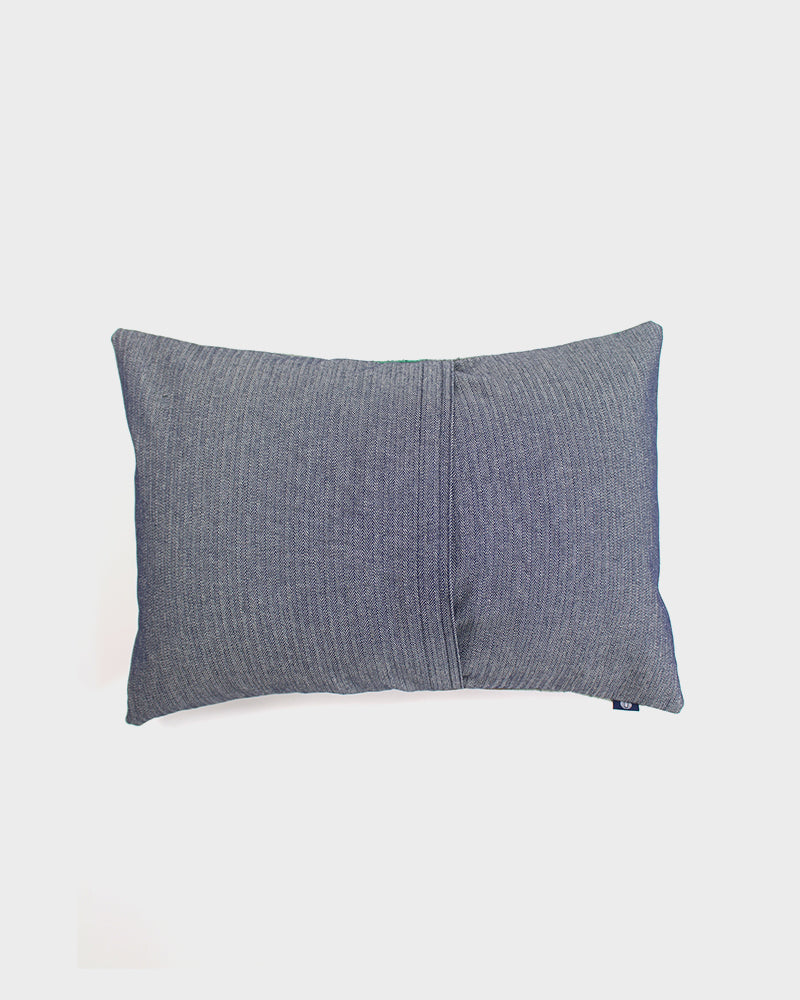 Kiriko Original Pillow, Orange and Teal Kasuri